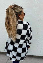 Load image into Gallery viewer, Lola Checkered Cardigan - Black